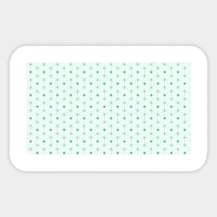 background with hexagon motif and green star Sticker
